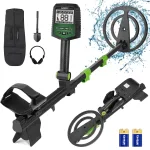 Adult Metal Detector: Adjustable Stem, 6 Detection Modes, High-Precision IP68 10'' Waterproof Coil for Detecting Gold Coins and Treasures