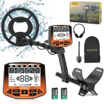 Adult Metal Detector: Professional, with Adjustable Stem, 5 Detection Modes, High-Accuracy IP68 10'' Waterproof Coil for Gold Coin & Treasure Hunting