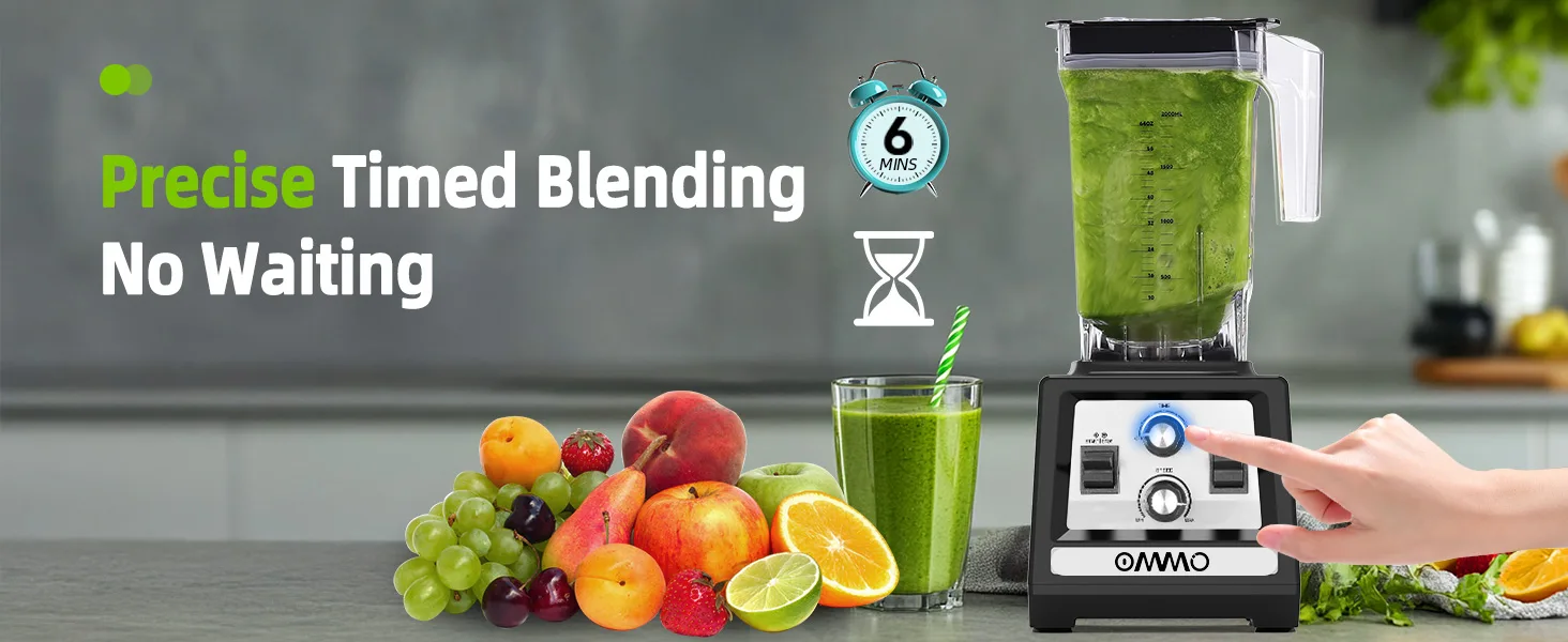 Shows how precise time the blender can be