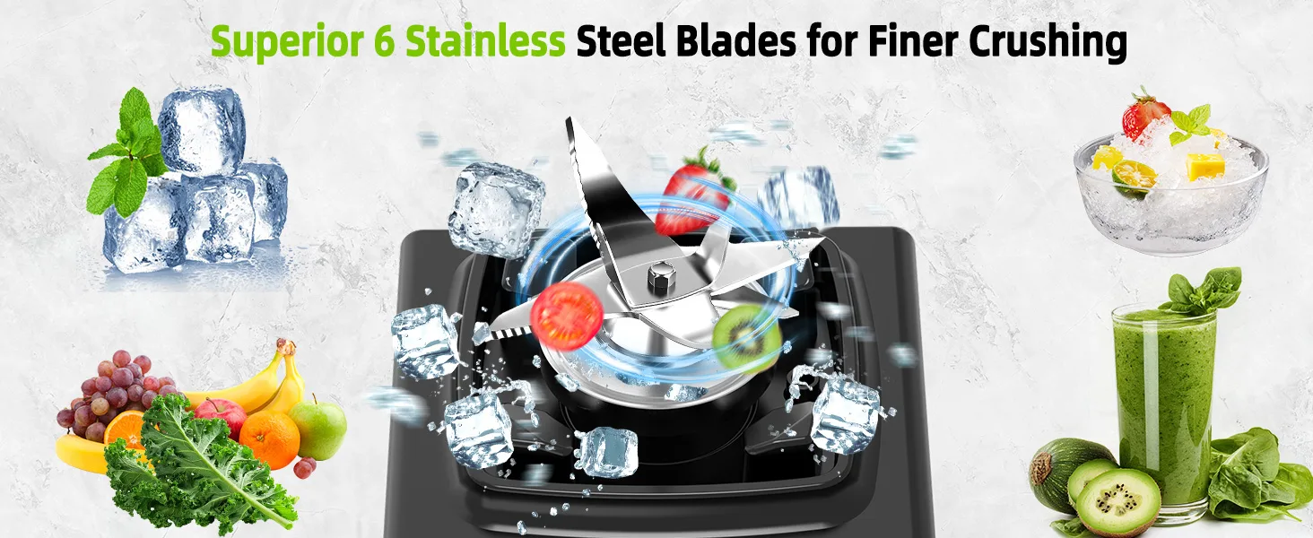 Shows how sharp the blades in a blender.