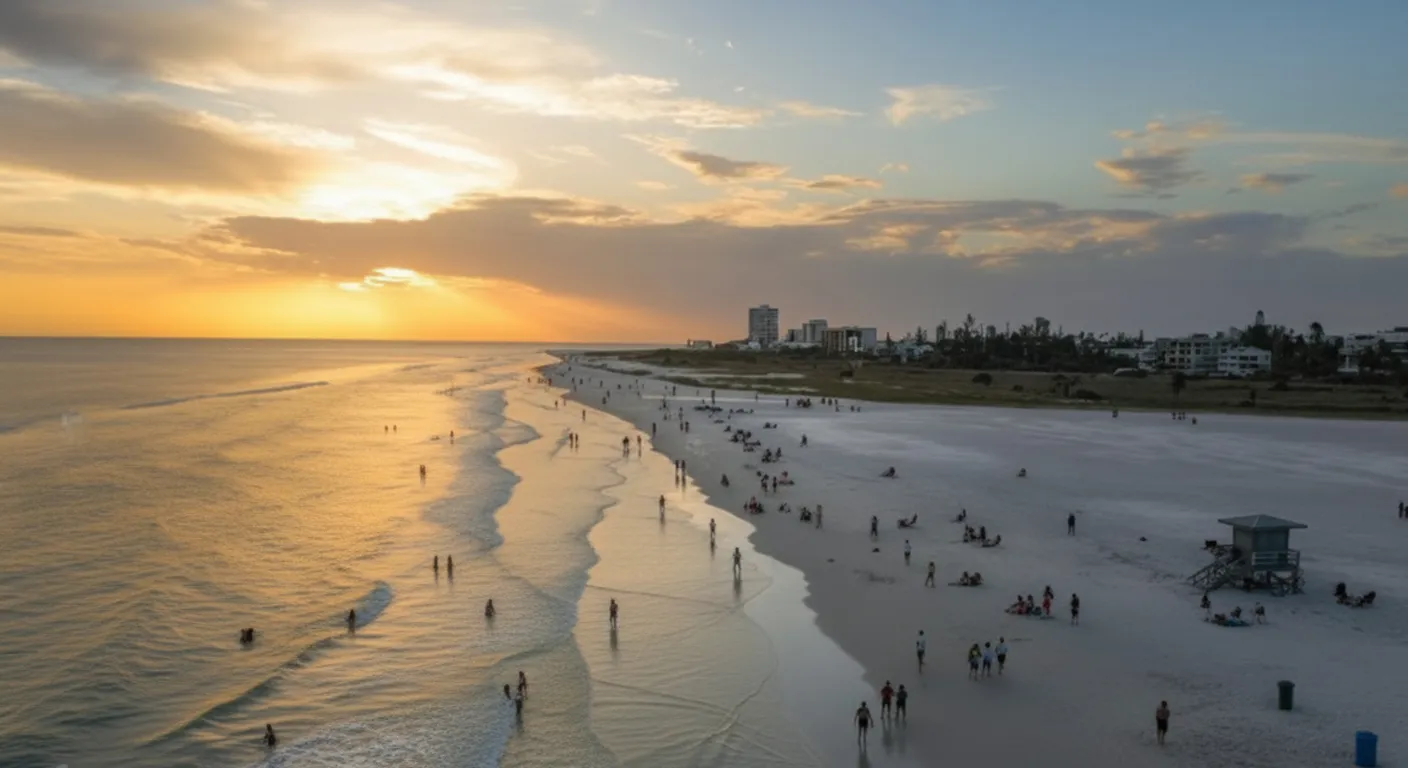 Sebastian Inlet State Park at the dusk.