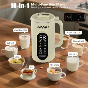 Different kinds of drink made by nut milk maker.