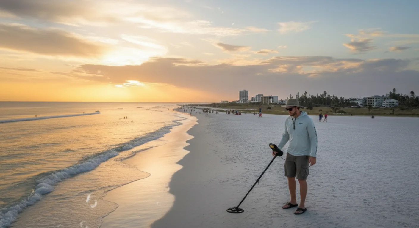 Siesta Key Beach for detecting.
